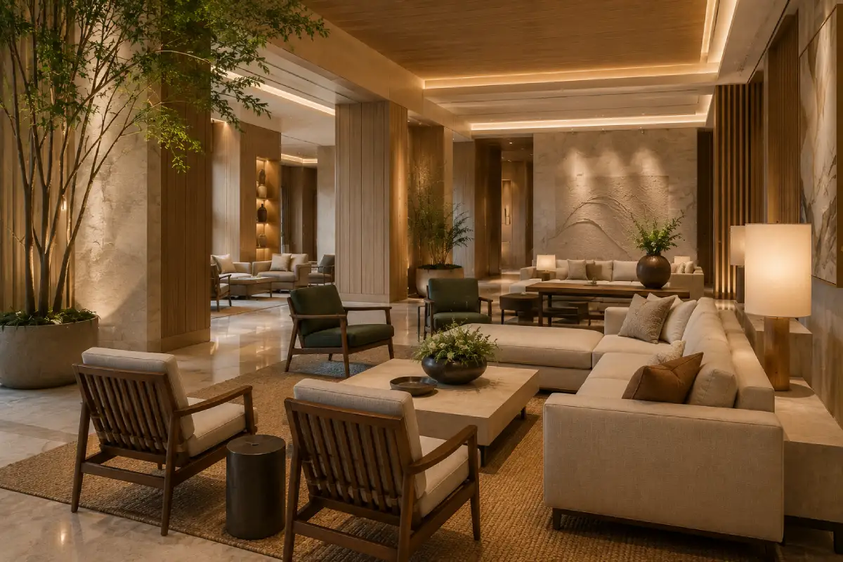 Hotel lobby interior design and first impression