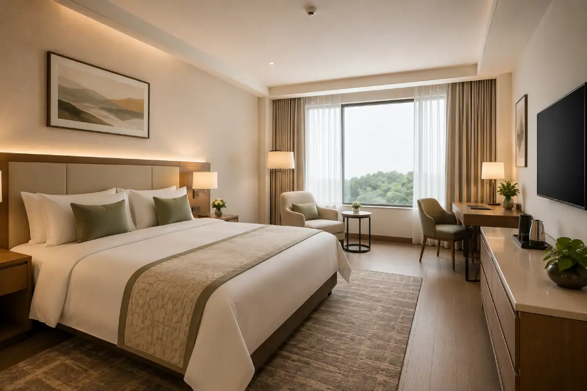 Hotel guest room interior design for comfort