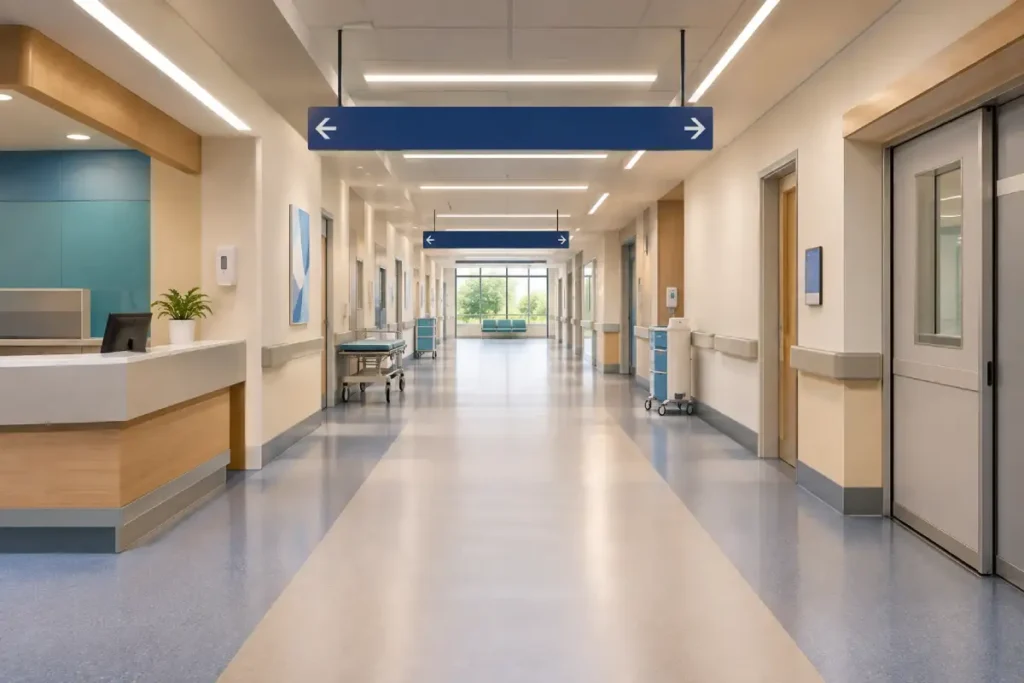 Hospital wayfinding and patient flow interior design